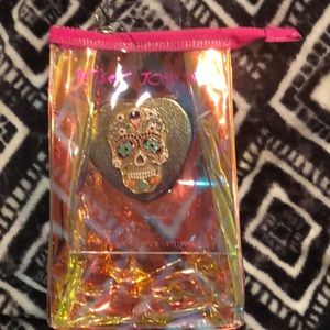 NWT Betsey Johnson sugar skull compact mirror